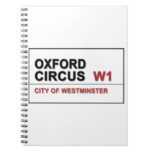 Oxford Circus Lodon England Notebook