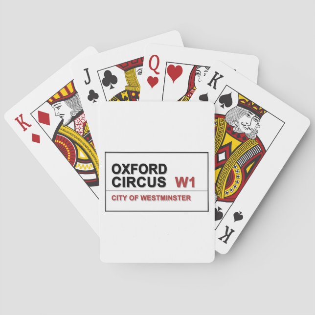 Oxford Circus Lodon England Playing Cards (Back)