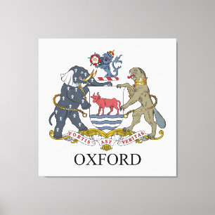 Oxford coat of arms canvas print