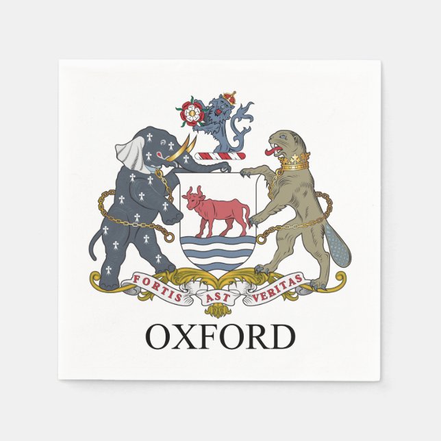 Oxford coat of arms napkin (Front)