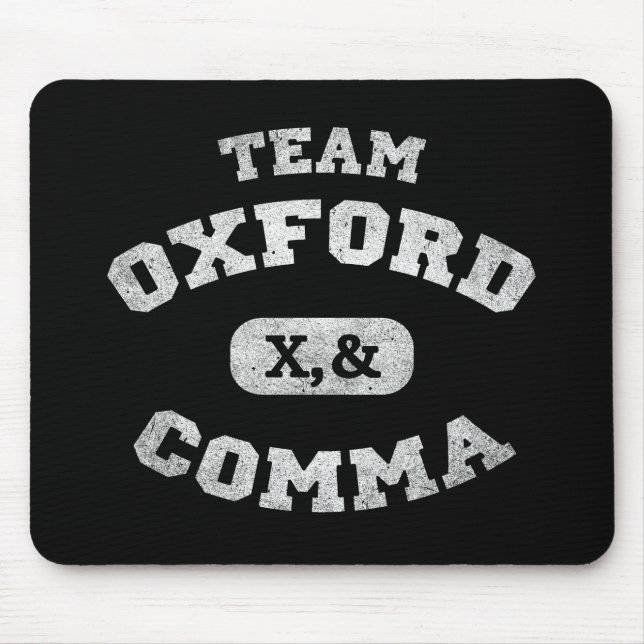 Oxford Comma Team 819 Mouse Mat (Front)