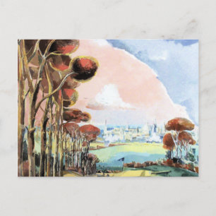 Oxford During the Ward, painting by Paul Nash Postcard