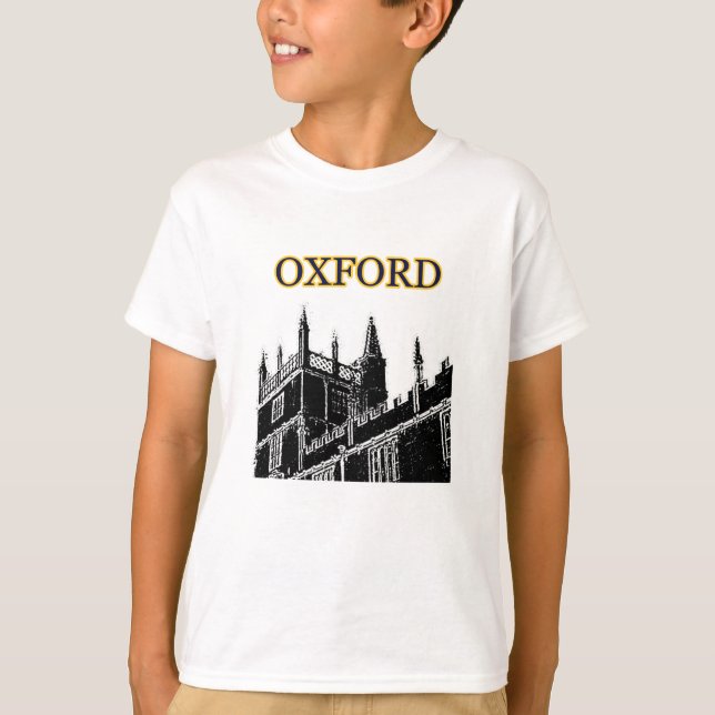 Oxford England 1986 Building Spirals Black jGibney T-Shirt (Front)