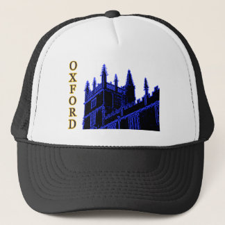 Oxford England 1986 Building Spirals Blue Trucker Hat