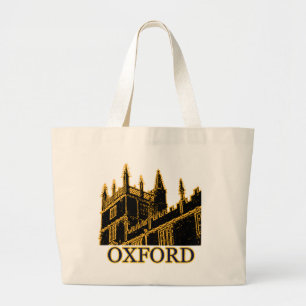 Oxford England 1986 Building Spirals Brown Large Tote Bag