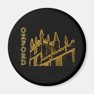 Oxford England 1986 Building Spirals Brown Magnet