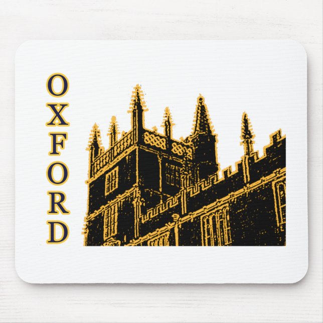 Oxford England 1986 Building Spirals Brown Mouse Mat (Front)