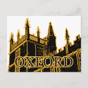 Oxford England 1986 Building Spirals Brown Postcard