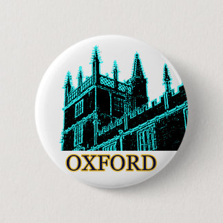 Oxford England 1986 Building Spirals Cyan 6 Cm Round Badge