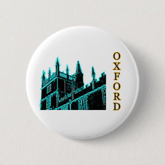 Oxford England 1986 Building Spirals Cyan 6 Cm Round Badge
