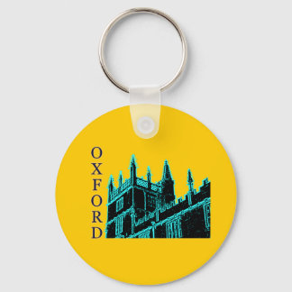 Oxford England 1986 Building Spirals Cyan Key Ring