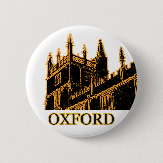 Oxford England 1986 Building Spirals Gold 6 Cm Round Badge