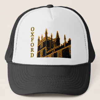 Oxford England 1986 Building Spirals Gold Trucker Hat