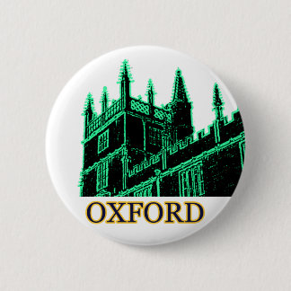 Oxford England 1986 Building Spirals Green 6 Cm Round Badge