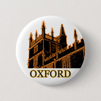 Oxford England 1986 Building Spirals Orange 6 Cm Round Badge