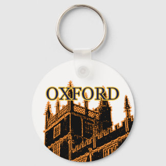 Oxford England 1986 Building Spirals Orange Key Ring