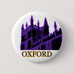Oxford England 1986 Building Spirals Purple 6 Cm Round Badge