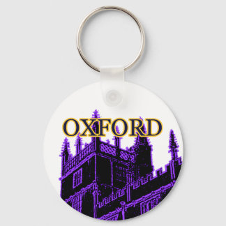 Oxford England 1986 Building Spirals Purple Key Ring