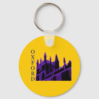 Oxford England 1986 Building Spirals Purple Key Ring
