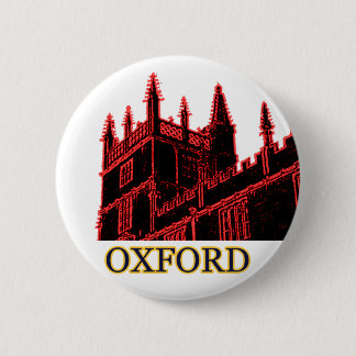 Oxford England 1986 Building Spirals Red 6 Cm Round Badge