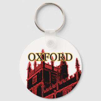 Oxford England 1986 Building Spirals Red Key Ring