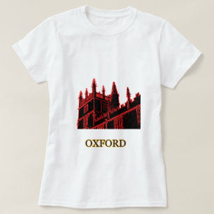 Oxford England 1986 Building Spirals Red T-Shirt