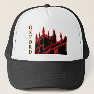 Oxford England 1986 Building Spirals Red Trucker Hat