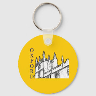 Oxford England 1986 Building Spirals White Key Ring