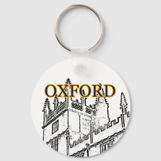 Oxford England 1986 Building Spirals White Key Ring