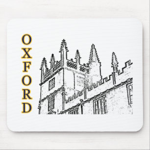 Oxford England 1986 Building Spirals White Mouse Mat