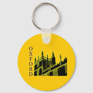 Oxford England 1986 Building Spirals Yellow Key Ring