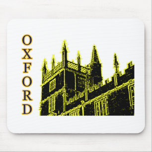 Oxford England 1986 Building Spirals Yellow Mouse Mat