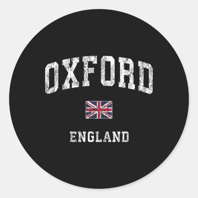 Oxford England Athletic Sports Classic Round Sticker (Front)