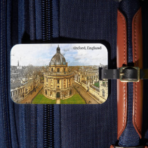 Oxford England Castle Panorama View Luggage Tag