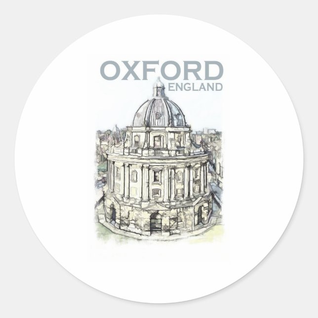 Oxford England Classic Round Sticker (Front)