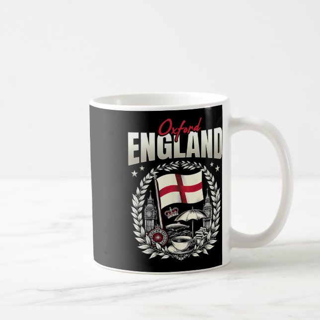 Oxford England Flag Souvenir Oxford Vacation  Coffee Mug (Right)