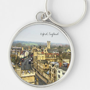 Oxford, England, High St View Key Ring