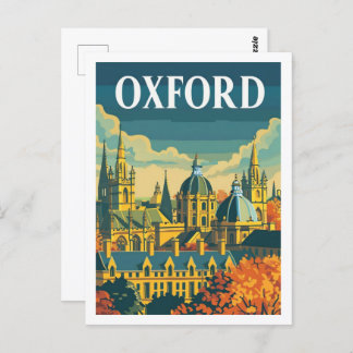 Oxford England Vintage Famous Travel Place Postcard