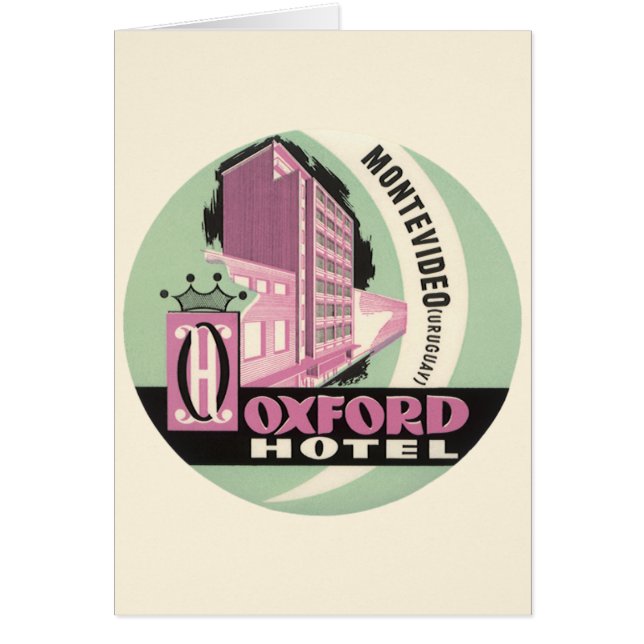 Oxford Hotel, Montevideo, Uruguay, Vintage Travel (Front)