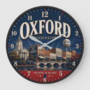 Oxford Mississippi  Large Clock