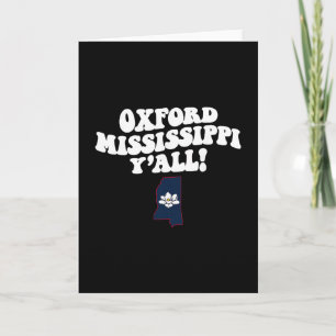 Oxford Mississippi Y'all Ms Southern Vacation Card