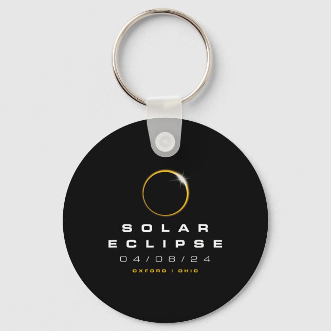 Oxford Ohio Solar Eclipse  Key Ring (Front)