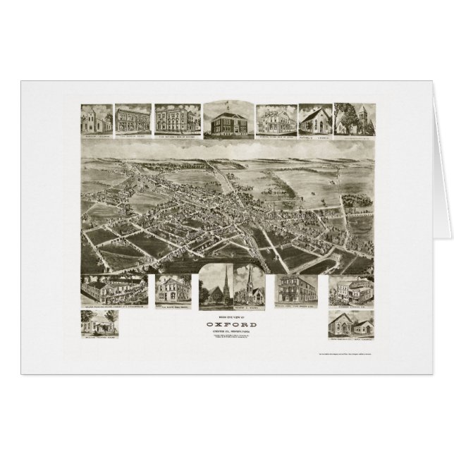 Oxford, PA Panoramic Map - 1907 (Front Horizontal)