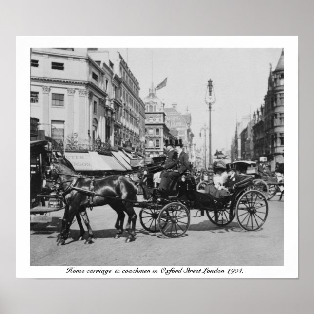 Oxford Street 1904 London England. Poster (Front)
