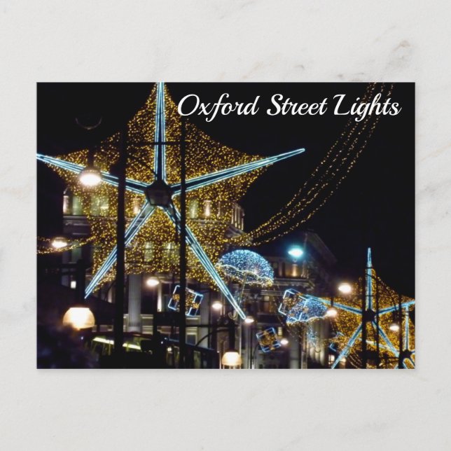 Oxford Street Christmas Lights, London, UK 2 Postcard (Front)