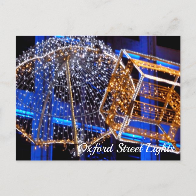 Oxford Street Christmas Lights, London, UK Postcard (Front)
