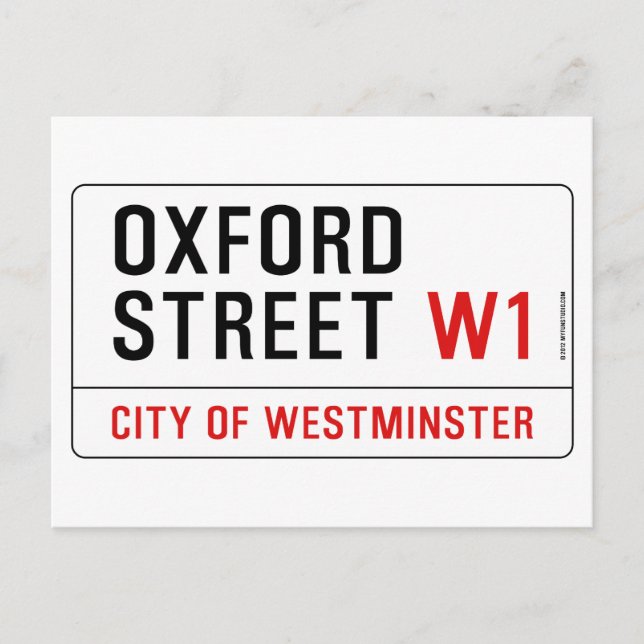 Oxford Street Postcard (Front)