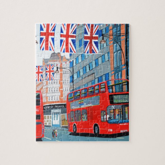 Oxford Street- Queen's Diamond  Jubilee Jigsaw Puzzle (Vertical)