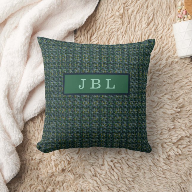 Oxford Tweed Monogram Cushion (Blanket)