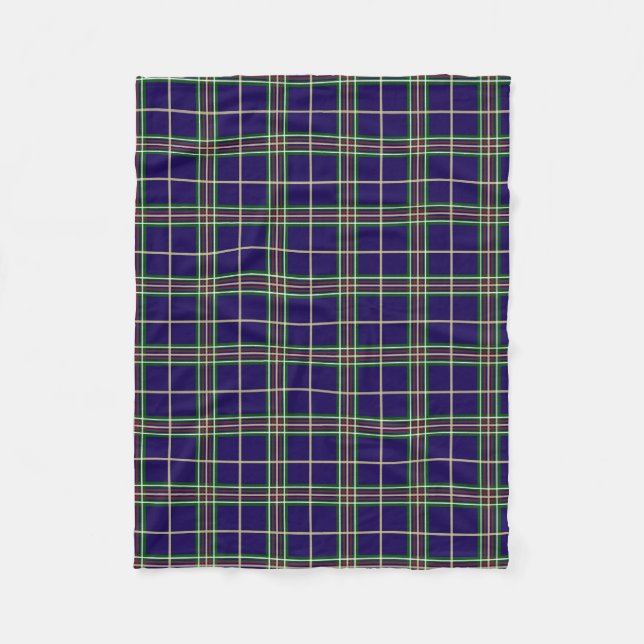 Oxford University Dress Tartan Fleece Blanket (Front)